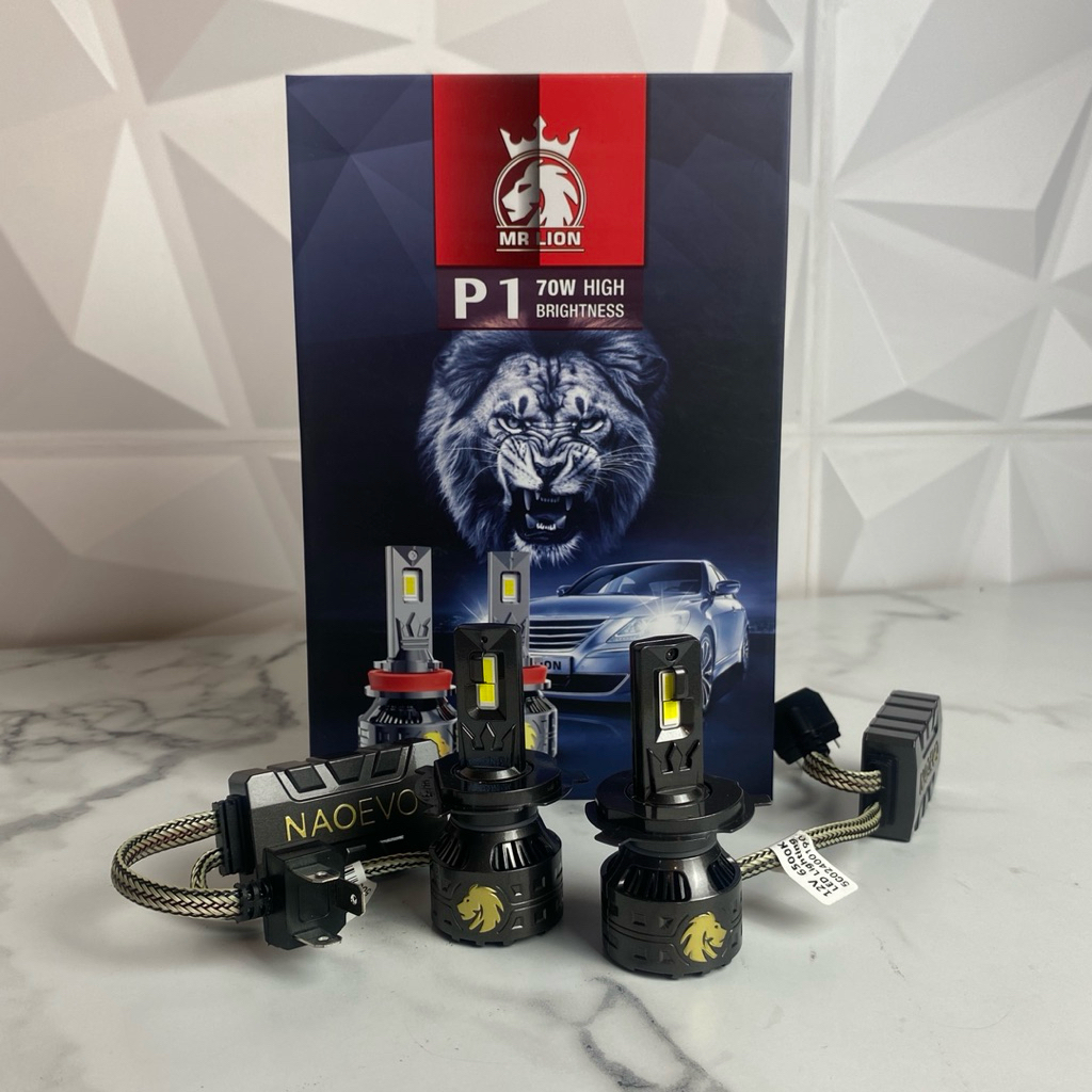 Lampu LED H4 Headlamp Mobil Lampu Depan Mobil 70Watt Naoevo Bergaransi