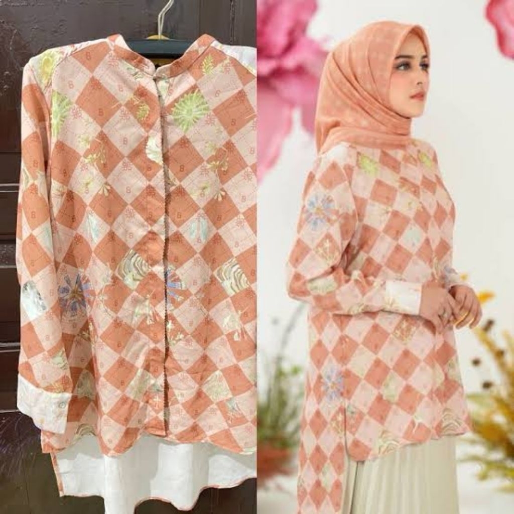 Daria top salmoon as is new riamiranda lipstik shade 1 ms glow