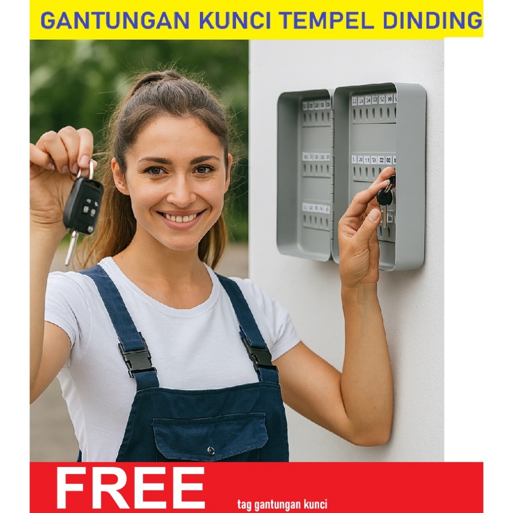 Key Box KRISBOW 48 slot Kotak Penyimpan Kunci Box gantungan kunci dinding brankas dinding