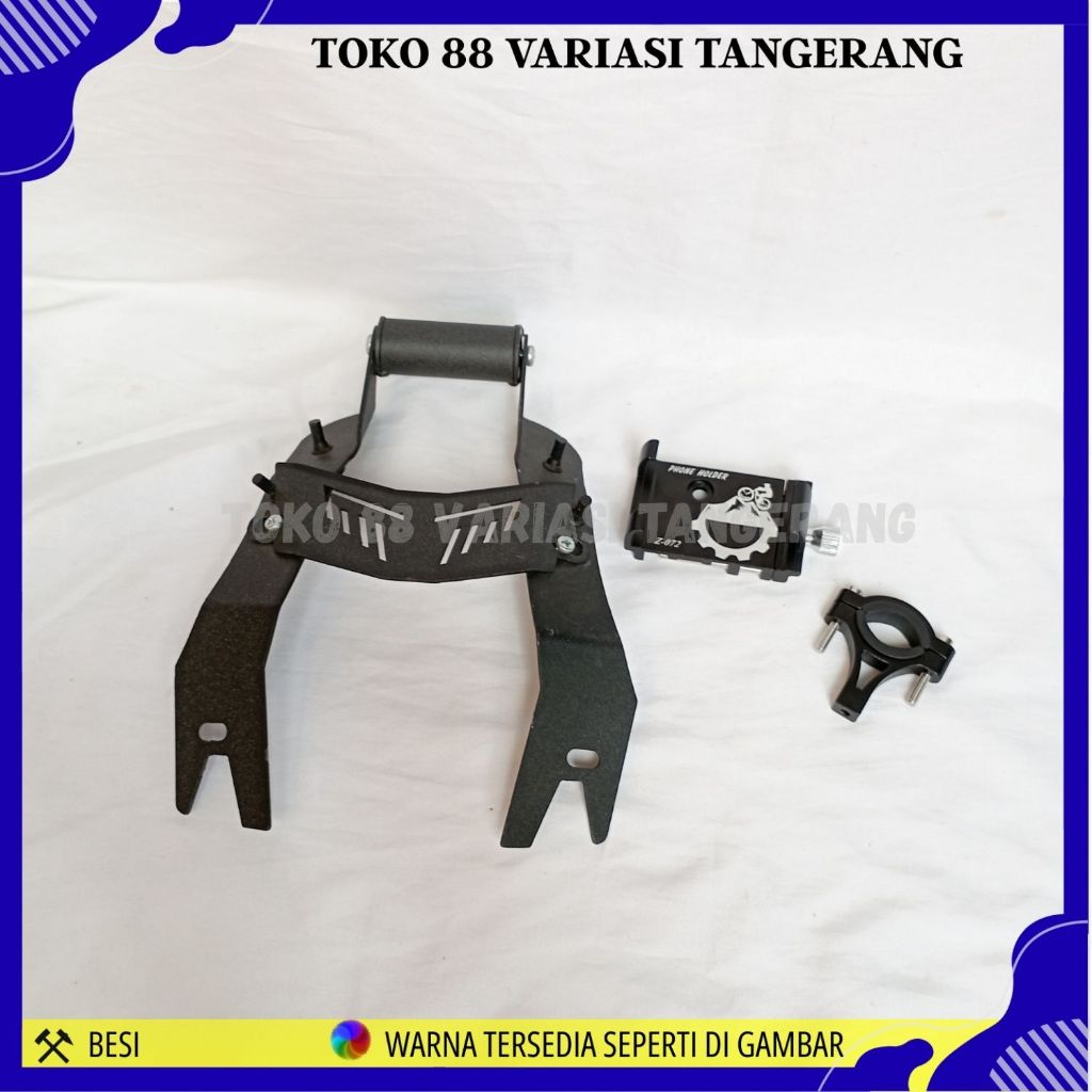 PAKET HOLDER GPS HP NMAX NEW PHONE HOLDER ALUMUNIUM STANG MOTOR YAMAHA NMAX BARU 2023 Z072