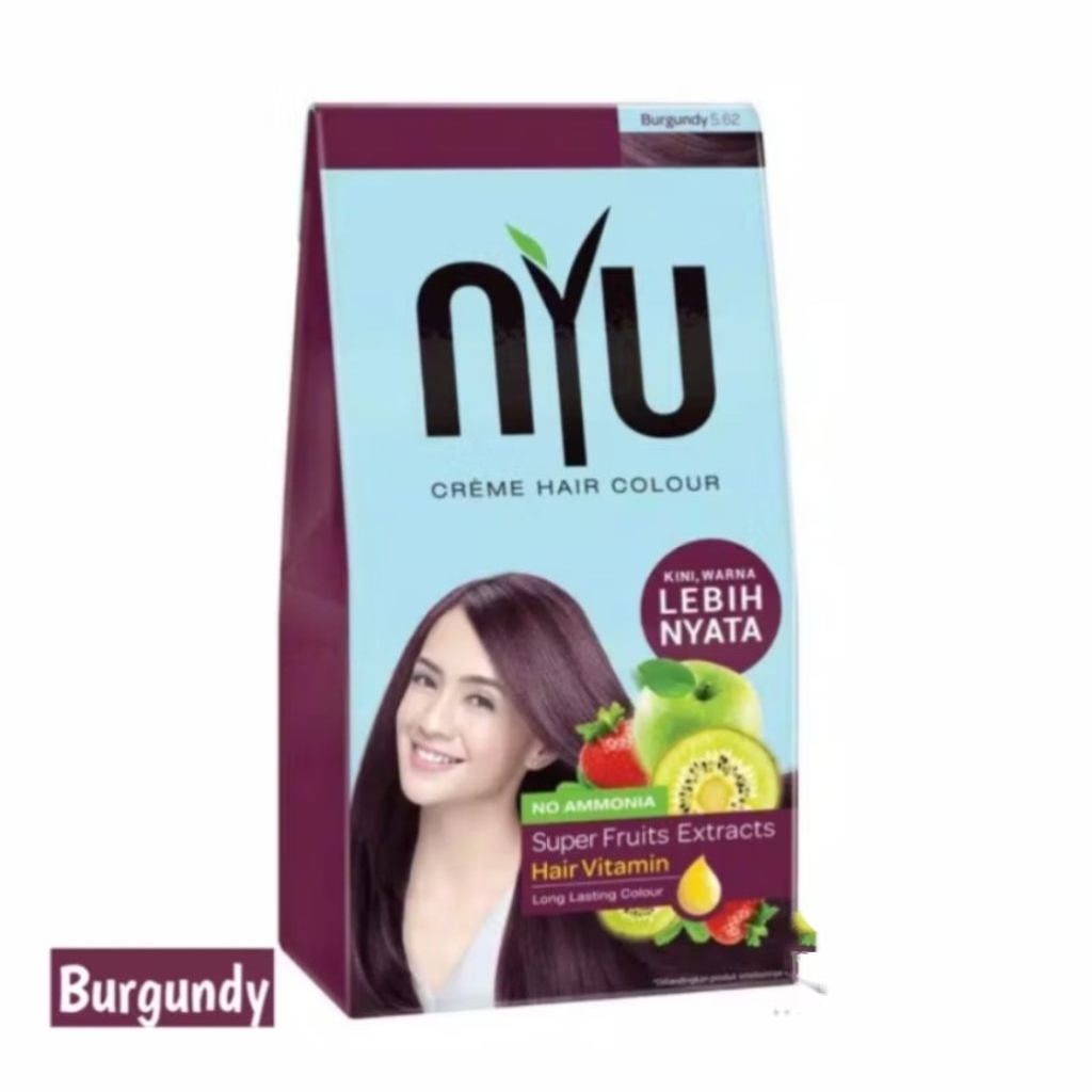 NYU CREME HAIR COLOUR BOX BURGUNDY ( SEMIR RAMBUT )