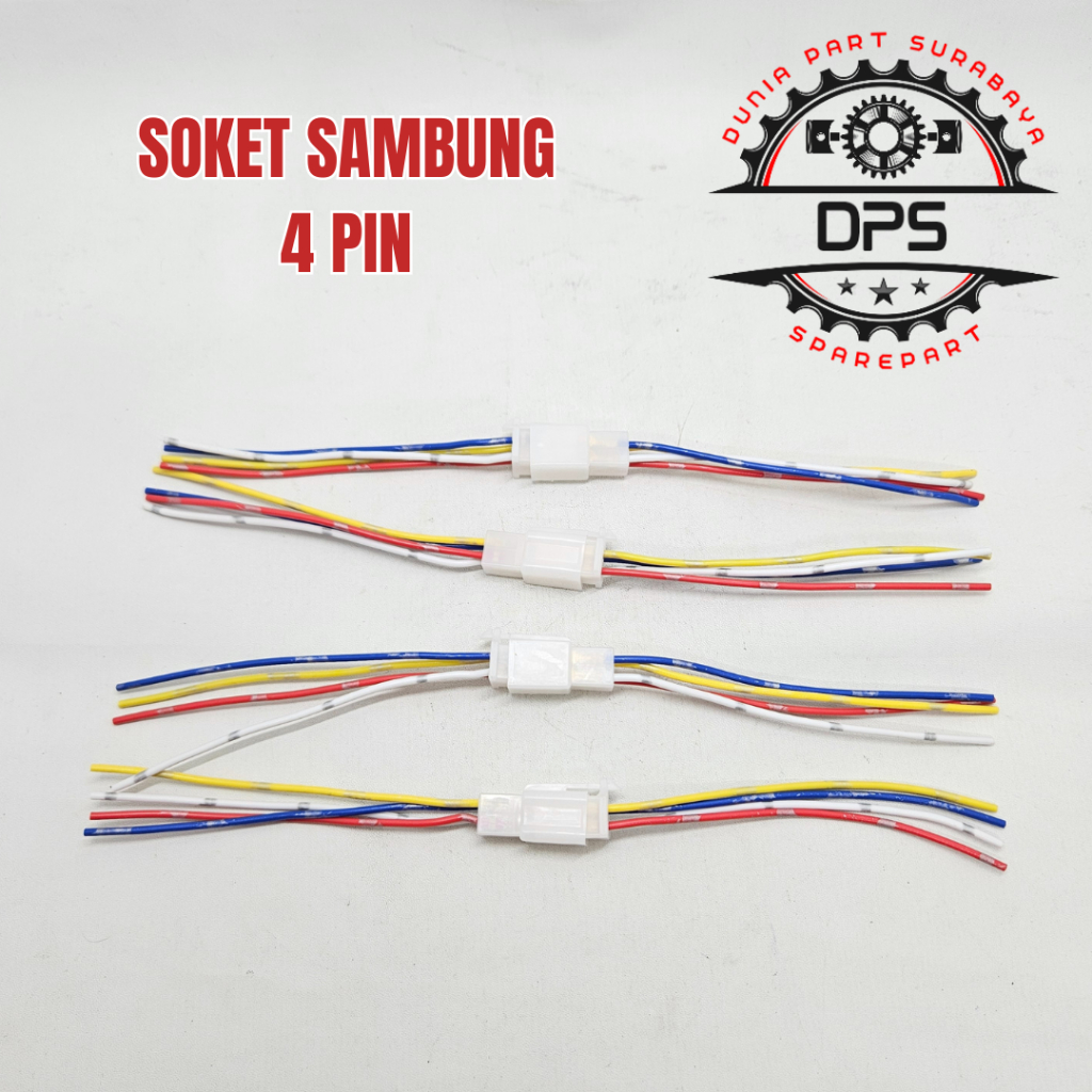 SOKET SAMBUNGAN KABEL 4 PIN - SOKET KABEL SAMBUNG 4 PIN