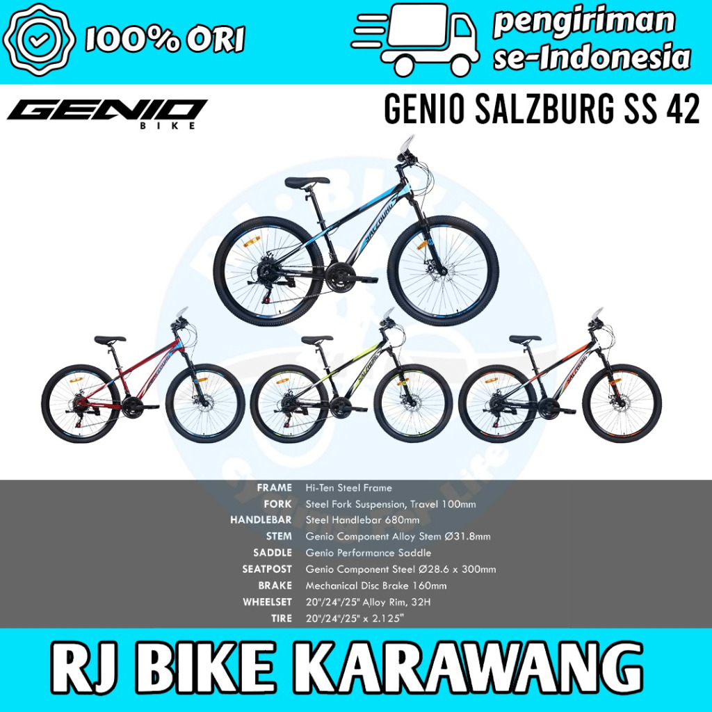 SEPEDA GUNUNG MTB 20 24 26 INCH GENIO SALZBURG SS 42
