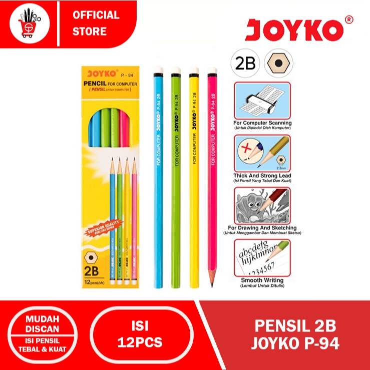 

GRAPHITE PENCIL | PENSIL 2B JOYKO P-94 (1PACK)