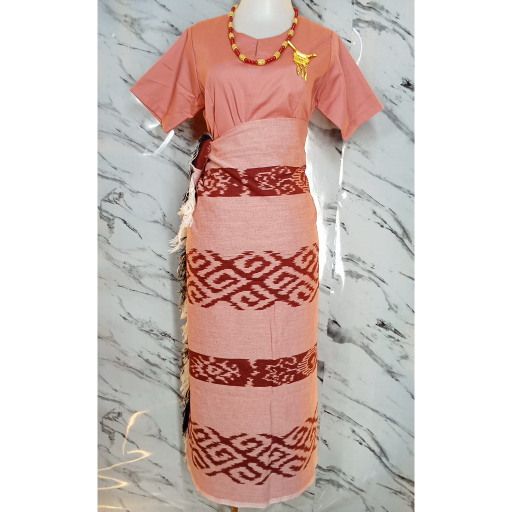 SARUNG TORAJA PINK TENUN