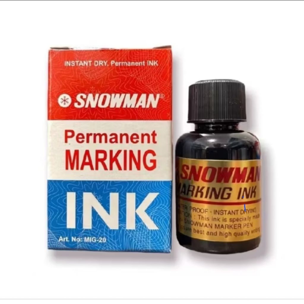 

(PCS) Snowman Refill Ink Permanent Market Hitam Dan Biru (Min. order 6 pcs)