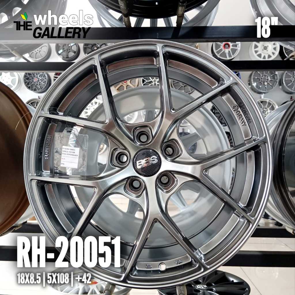 Velg Mobil JF Luxury CI-R/RH-20051 18X8.5 5X108 ET42 HYPERBLACK By RH Wheels