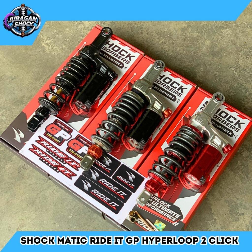 Ride It GP Shockbreaker Matic 310/330mm Red Silver Hyperloop 2 Click Fungsi