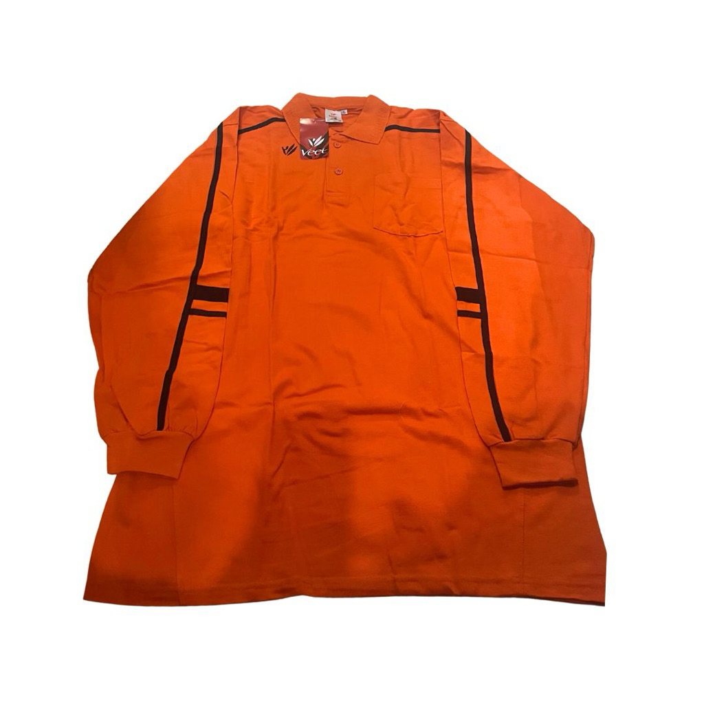 baju olahraga veet lengan panjang -Orange/Hitam