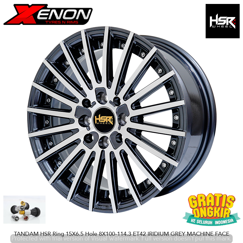 Velg Racing R15 HSR Tandam Two Tone Pcd 4x100 4x114 Ring 15 Buat Mobil Brio Agya Calya Avanza Xenia