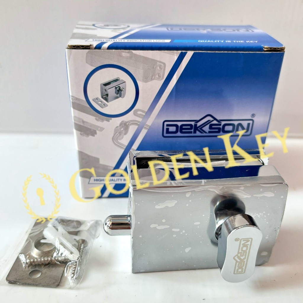 Indicator Lock Dekkson Dekson IL 8620 CP Kunci Pintu Kaca Kamar Mandi