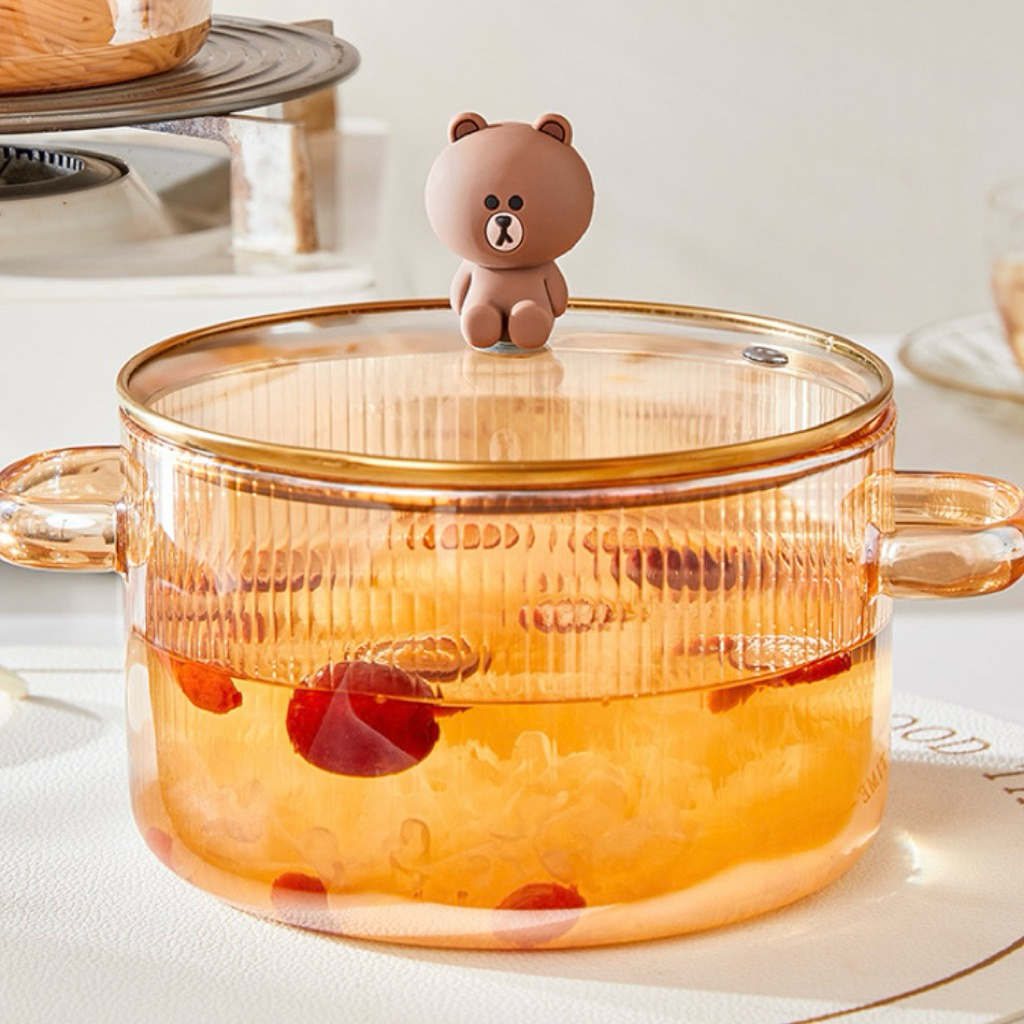 PANCI KACA BROWN LINE FRIENDS PANCI BOROSILICATE GLASS