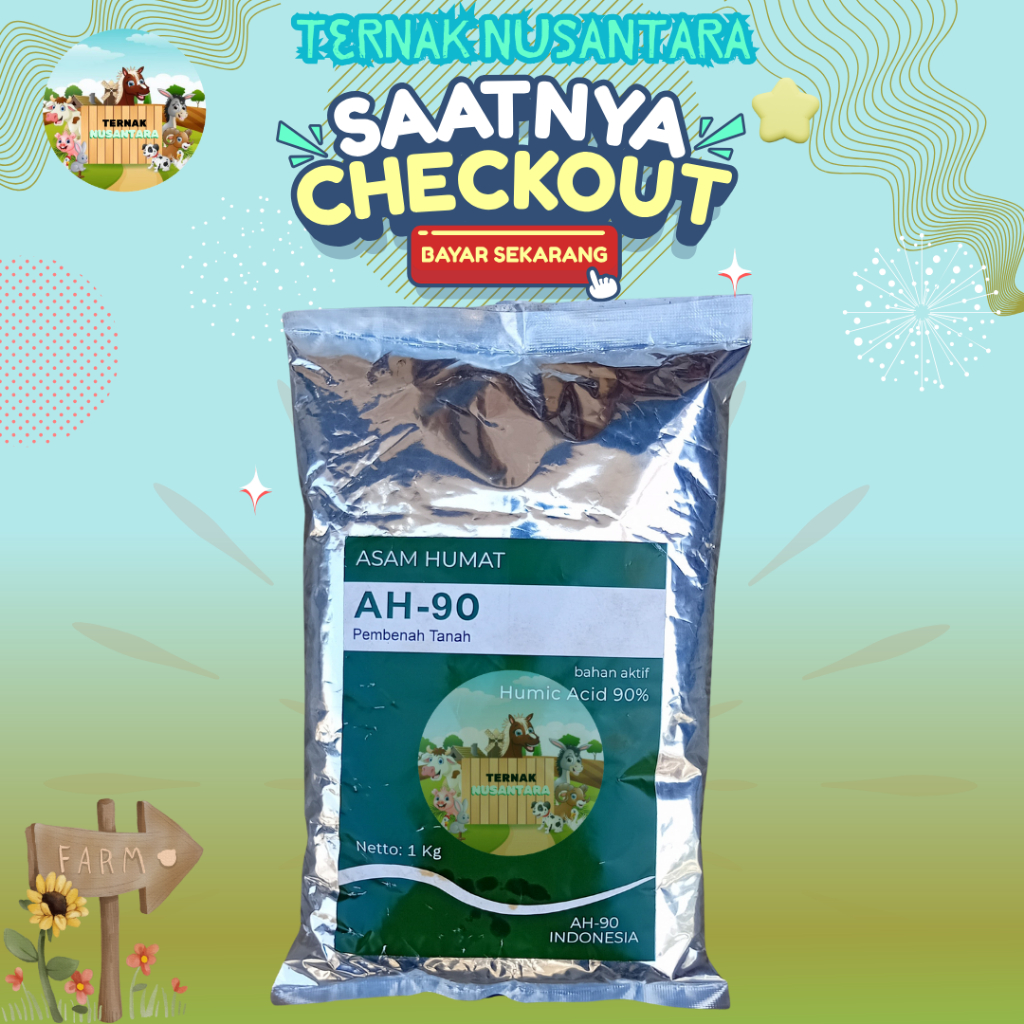 AH 90 1 KG - Asam Humate 90% - Asam Humate Original 90% - Asam Humate Untuk Pembenah Tanah