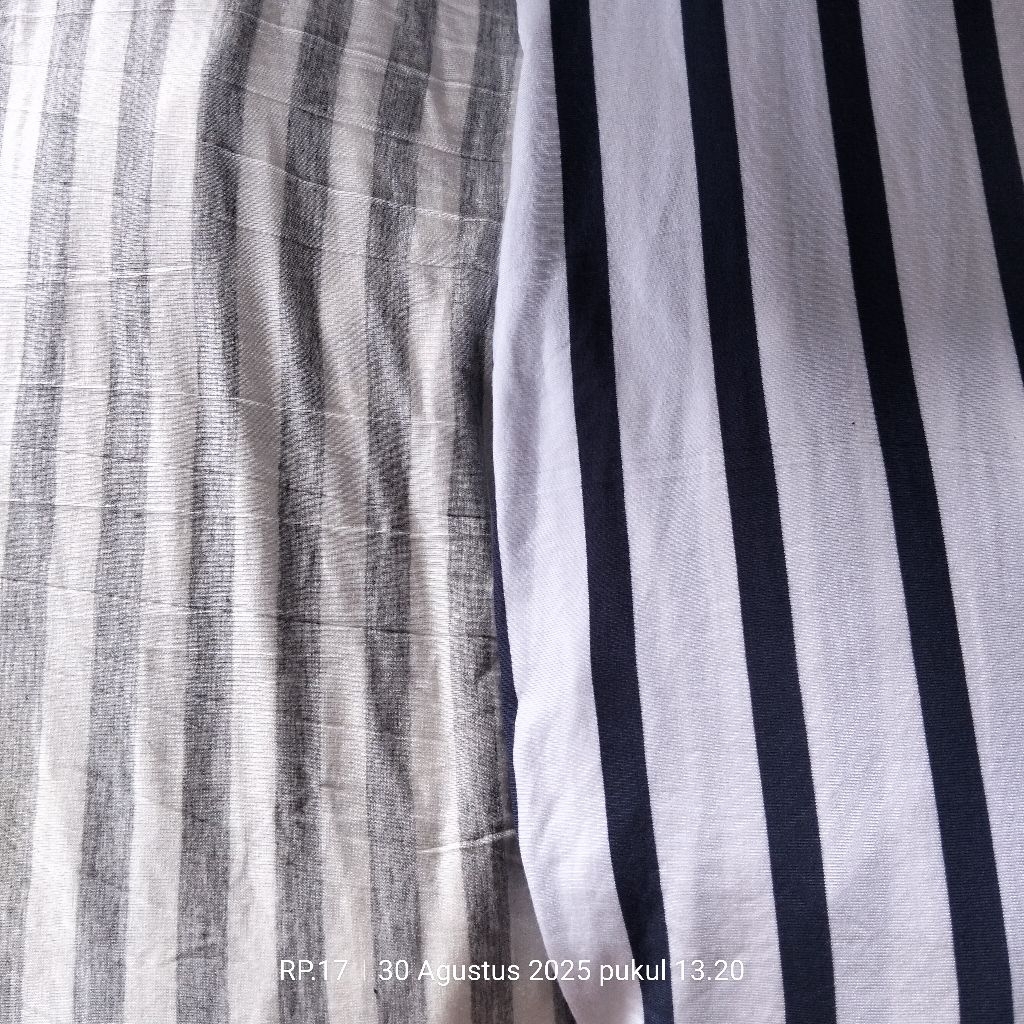 Kain Spandek Rayon Premium - Harga/0,5 m - Kain Spandek Rayon Garis-Garis Meteran - Bahan Spandek Ra