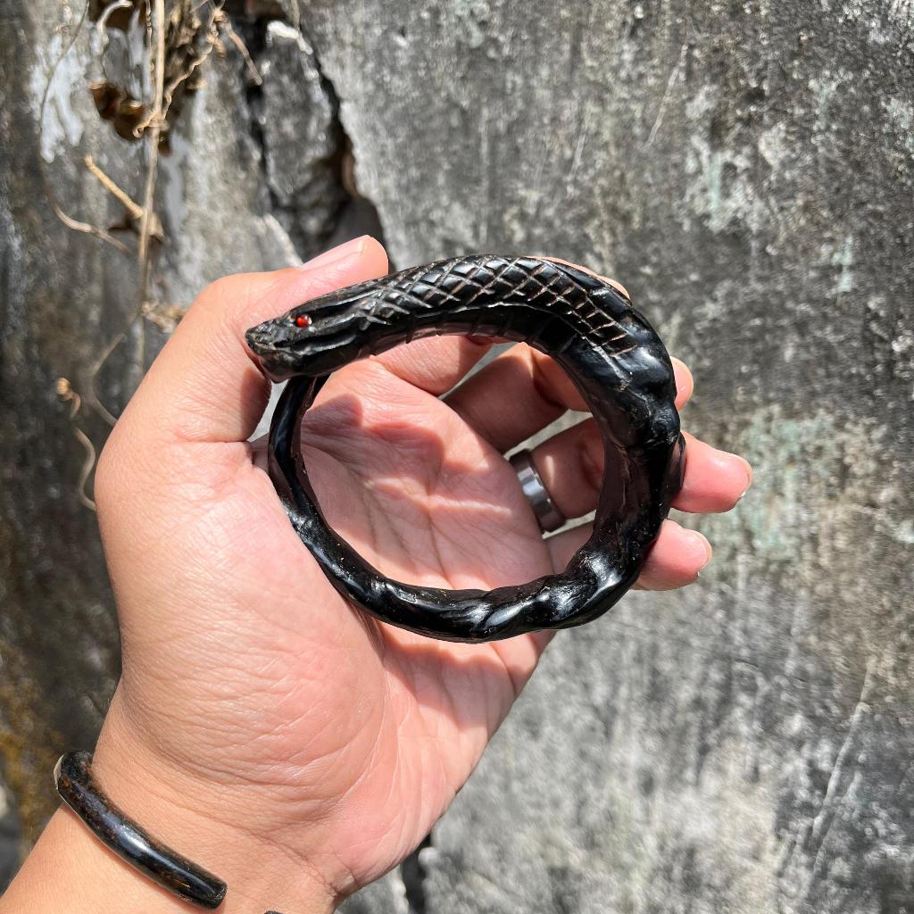 Gelang Akar Bahar Ukir Ular Jumbo