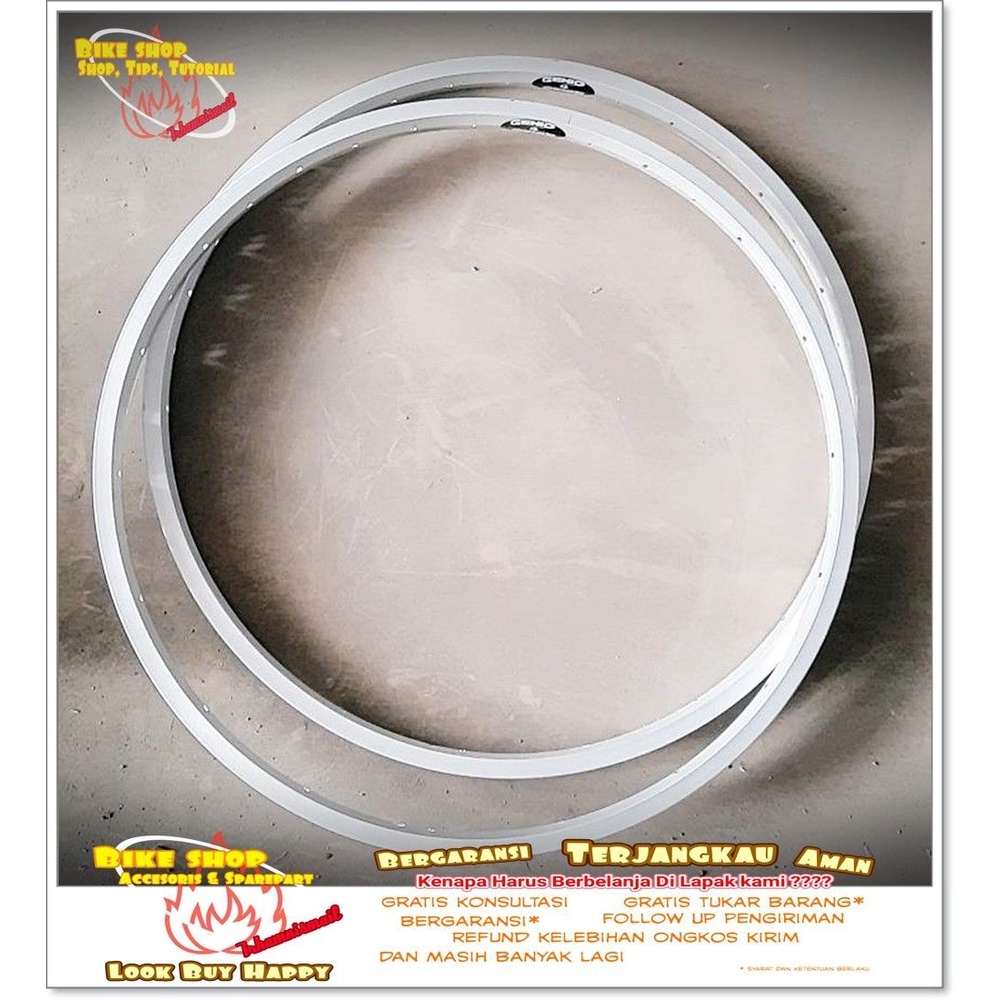 RIMS VELG RIMS GENIO 26 ALLOY 36H SILVER SINGLE WALL Sepeda MTB GUNUNG SPAREPART SEPEDA TERMURAH