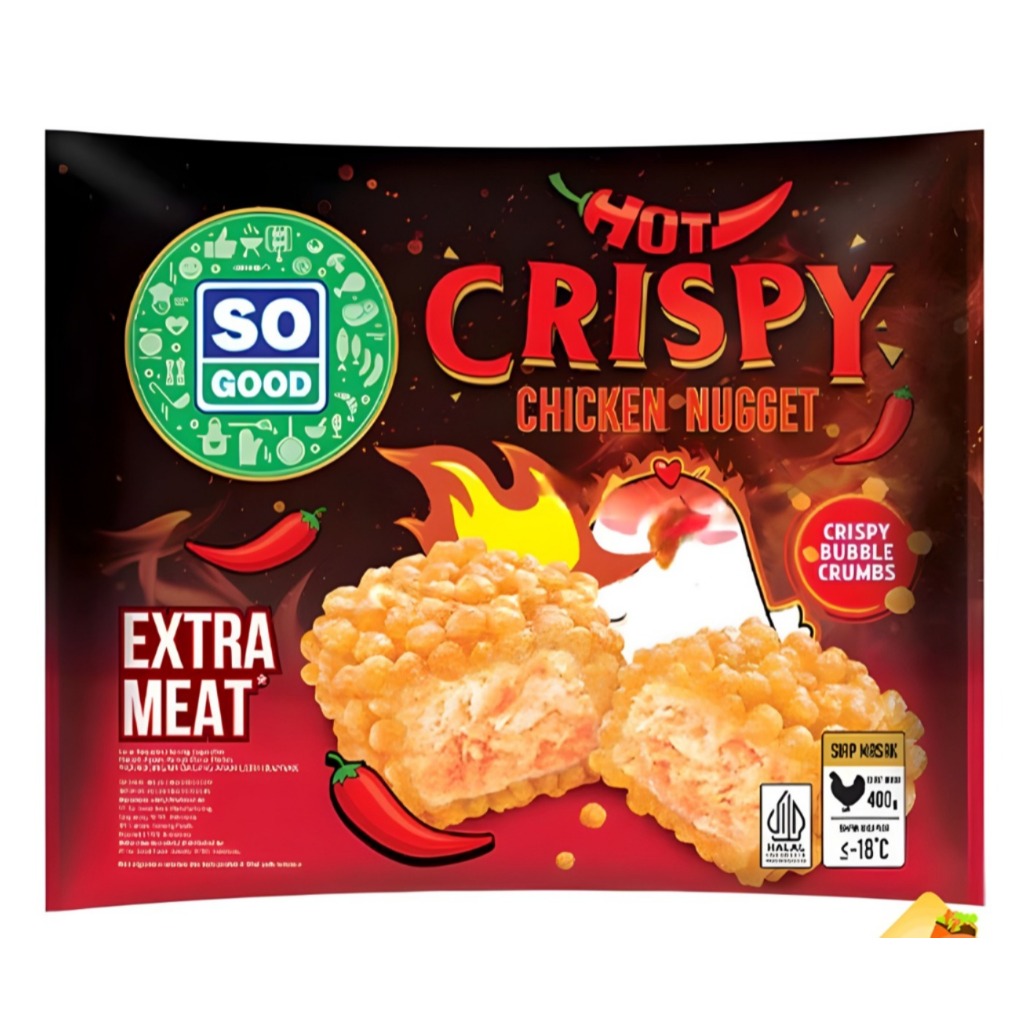 

So Good Crispy Chicken Hot Nugget 400g | So Good Nugget Pedas 400g