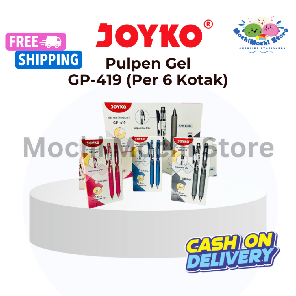 

PER 6 KOTAK Pulpen Gel Joyko GP-419 | Pulpen Joyko 0.5mm | Ball Pen | Pulpen Cetek | Pulpen | Pena | Bollpen | Pena