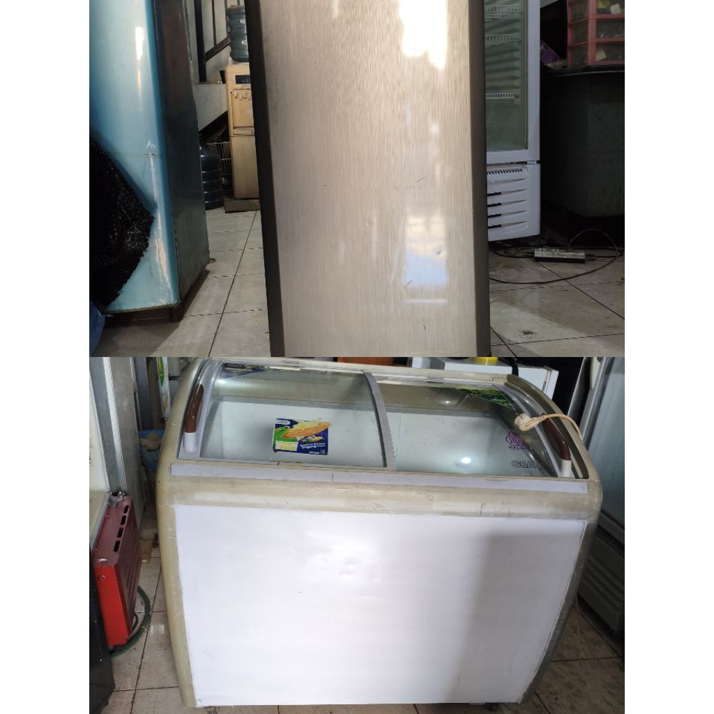 paket freezer 260 dan kulkas 1 pihtu second