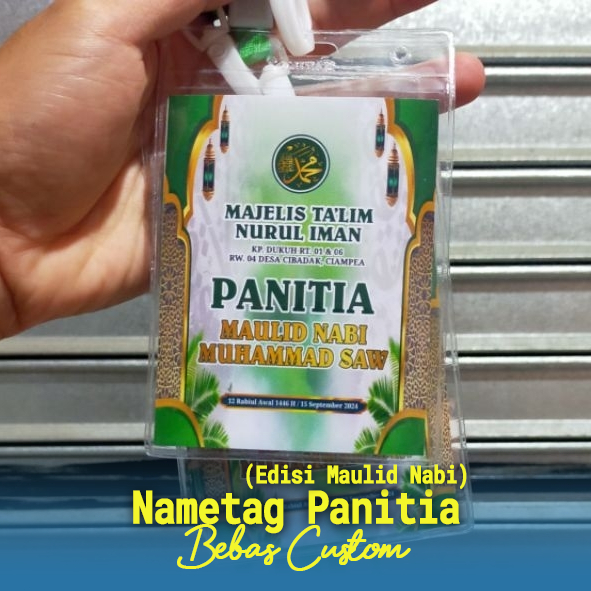

Nametag Panitia Lomba Maulid Nabi, Nametag Panitia Maulid, Nametag Panitia Lomba, Nametag Panitia Murah Meriah