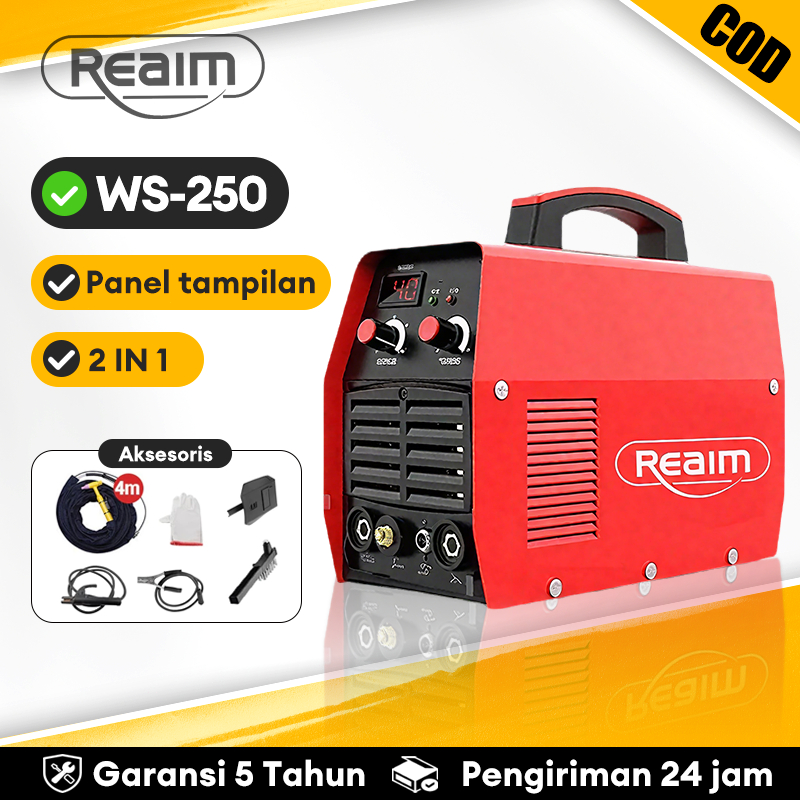 Reaim TIG-250 Mesin Las Inverter 160A Mini Listrik untuk Pengelasan Logam