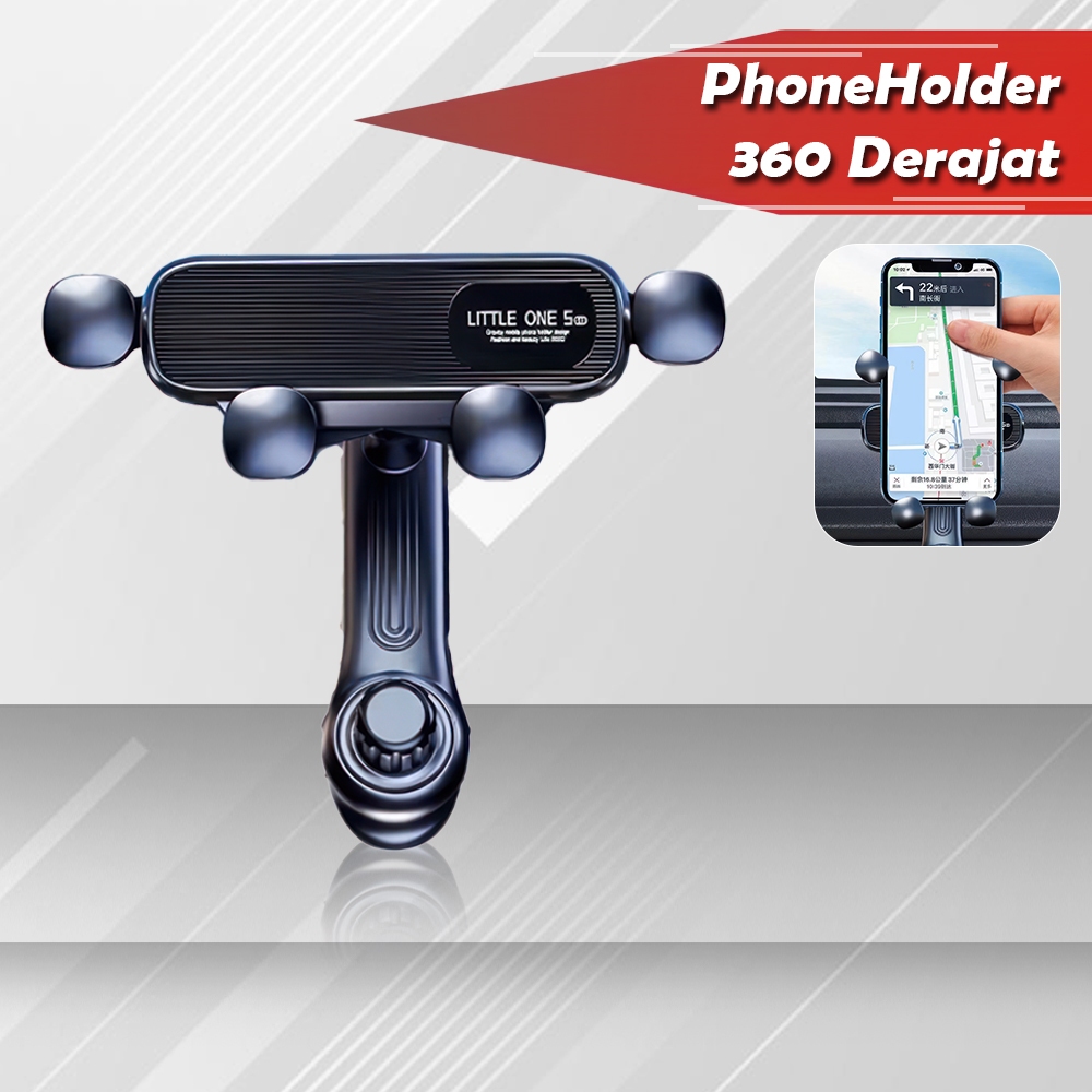 Holder HP Mobil Jepit AC 360° Putar Otomatis Universal Phone Holder Mobil Dudukan Hp Mobil