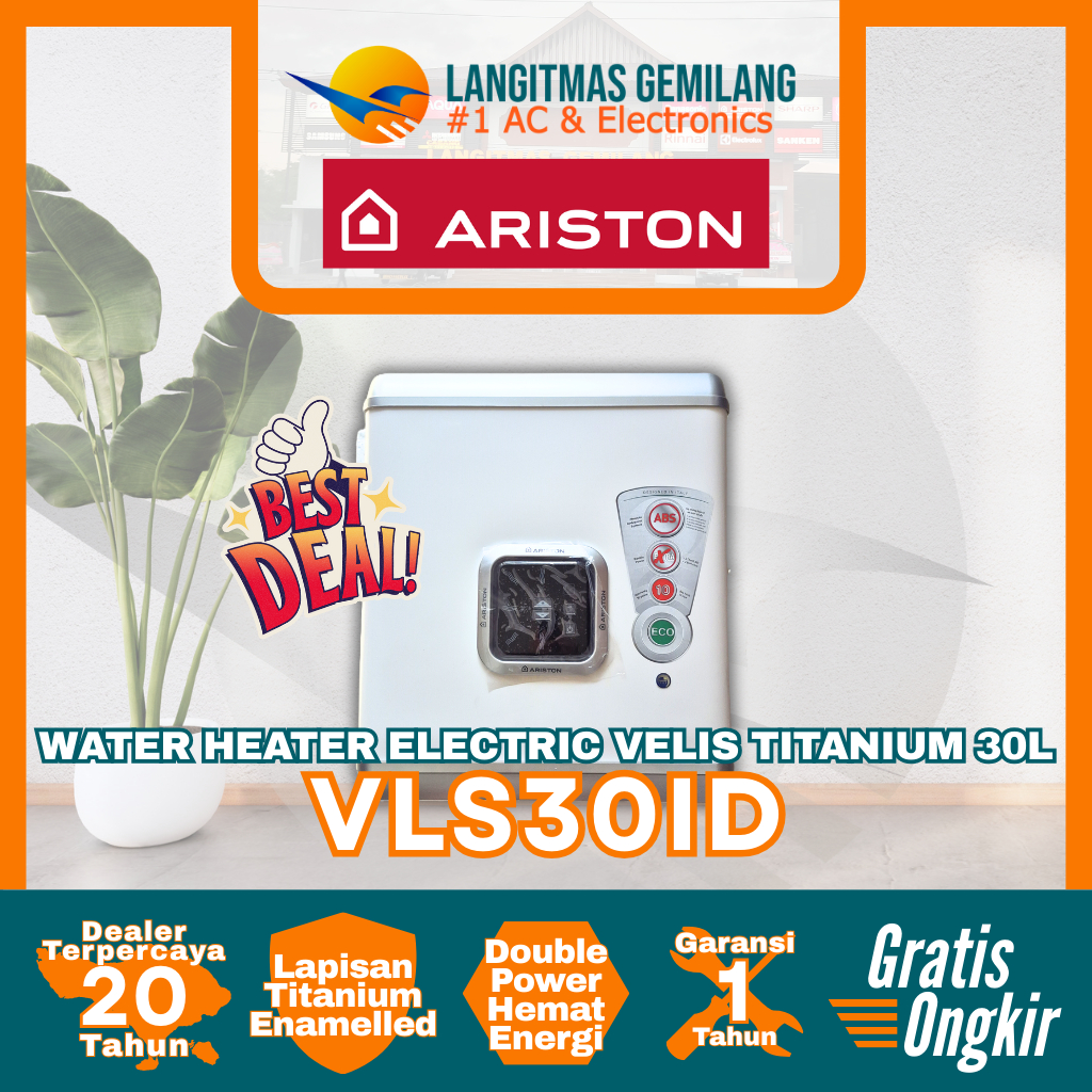 Ariston Velis 50L - Pemanas Air Listrik