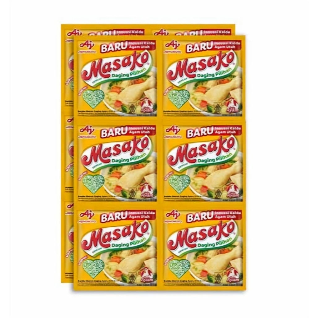 

MASAKO BUMBU KALDU AYAM AJONIMOTO 1 RENCENG ISI 12 SASET 8,5 GRAM