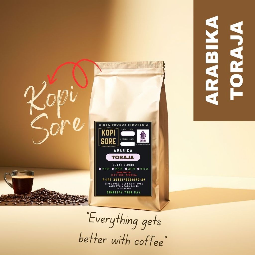 

KOPISORE - Arabika Toraja Kalosi 250g - Cocok Dibuat Espresso