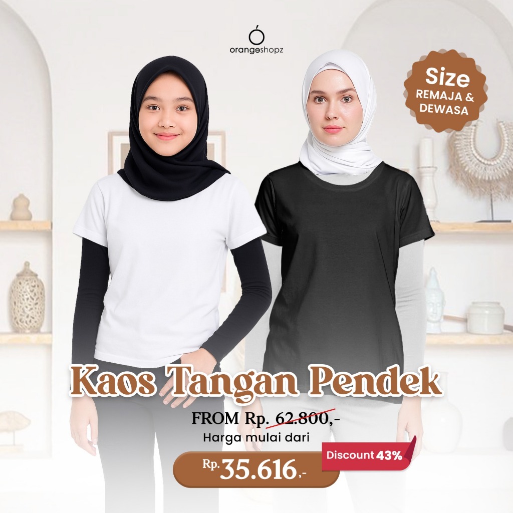 Kaos Tangan Pendek /Atasan Wanita Manset Lengan Pendek Rayon Stretch