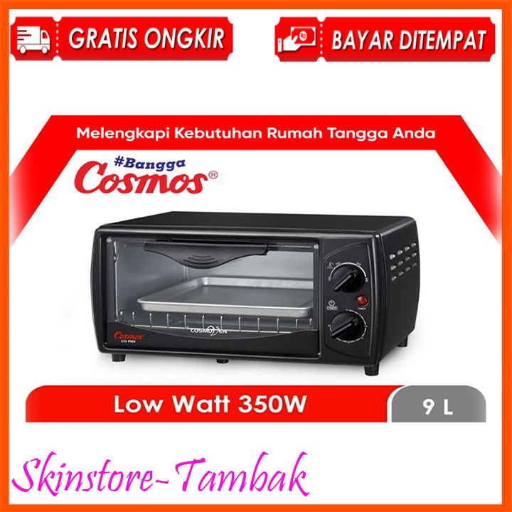 Promo oven Cosmos 9Liter CO-9909 warna hitam alat pembuat kue kerng/basah