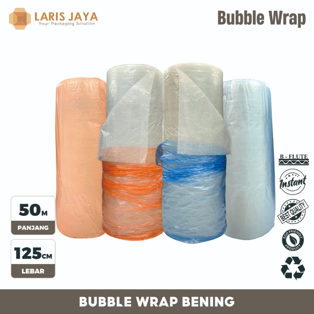 

Bubble Wrap Bening / Plastik Gelembung Bening 50 m x 125 cm (GOSEND)