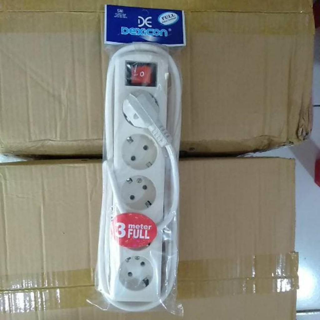 Stop Kontak 5 Lubang 3 Meter Dexicon / Stop Kontak 3 Meter 5 Lubang Colokan Terminal Kabel Olor