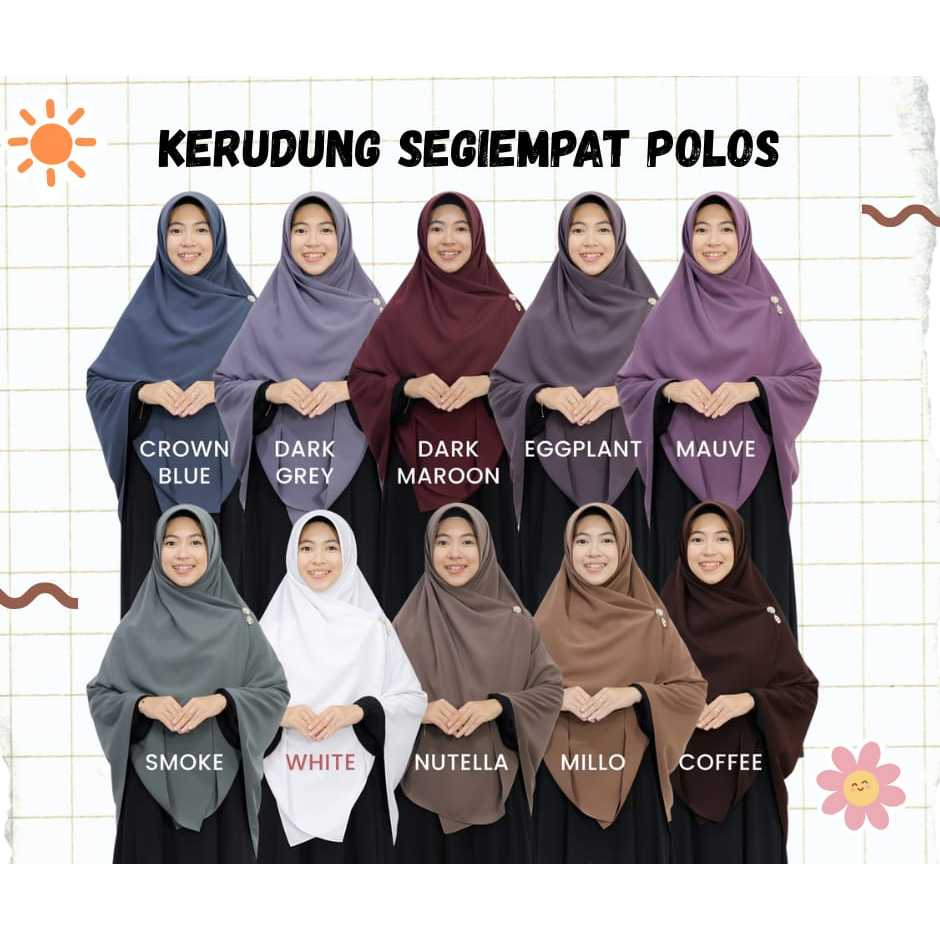 KERUDUNG SEGIEMPAT WOLFIS / KERUDUNG WOLFIS PREMIUM / KHIMAR SEGIEMPAT SYAR'I / HIJAB WOLFIS JUMBO /