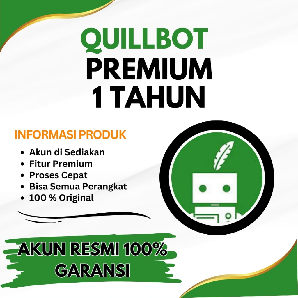 Quillbot Premium 1 Tahun Bergaransi - Software Parafrase Inggris dan Indonesia untuk Mahasiswa