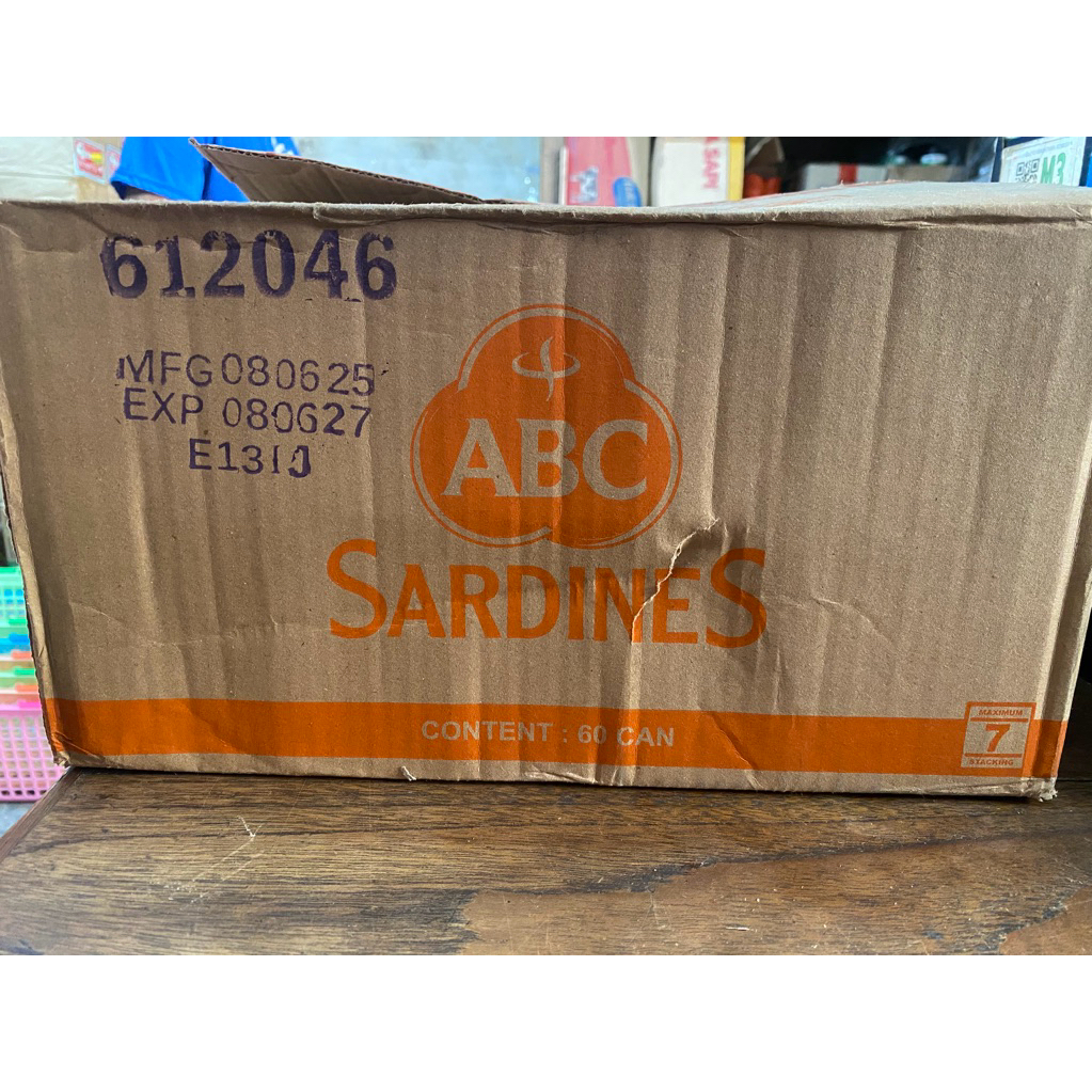 

Sardines Abc 155gr @60klg / 1 dus