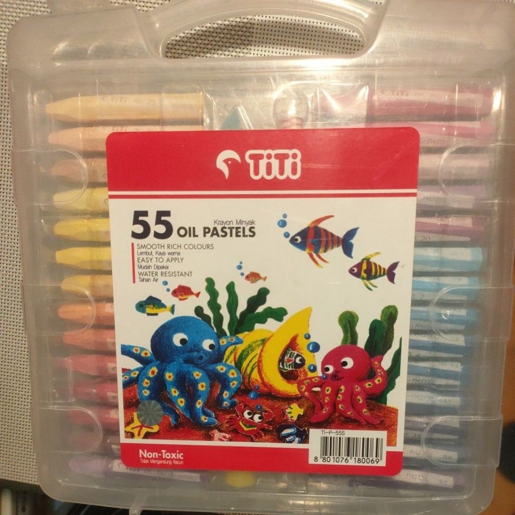 

Titi Oil Pastel Crayon Isi 55 Preloved Like New (Baca Deskripsi) | Krayon Warna Minyak