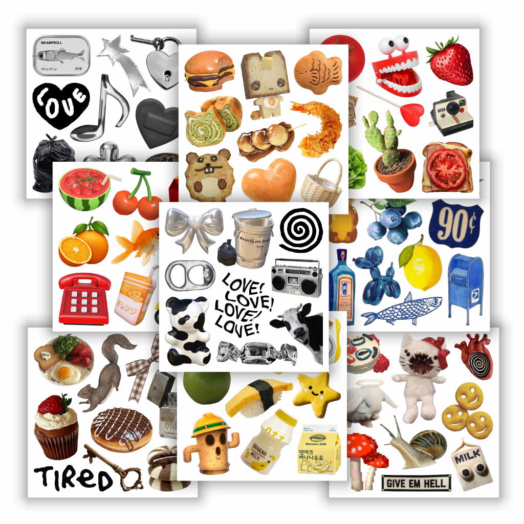 

10.5 MSS1 mini sticker sheet aesthetic deco y2k cute waterproof