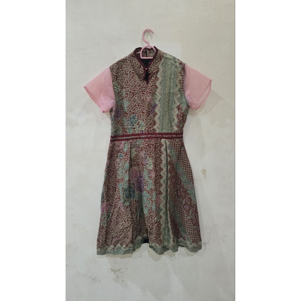(PRELOVED PRIBADI)-DRESS BATIK PREMIUM MERAH