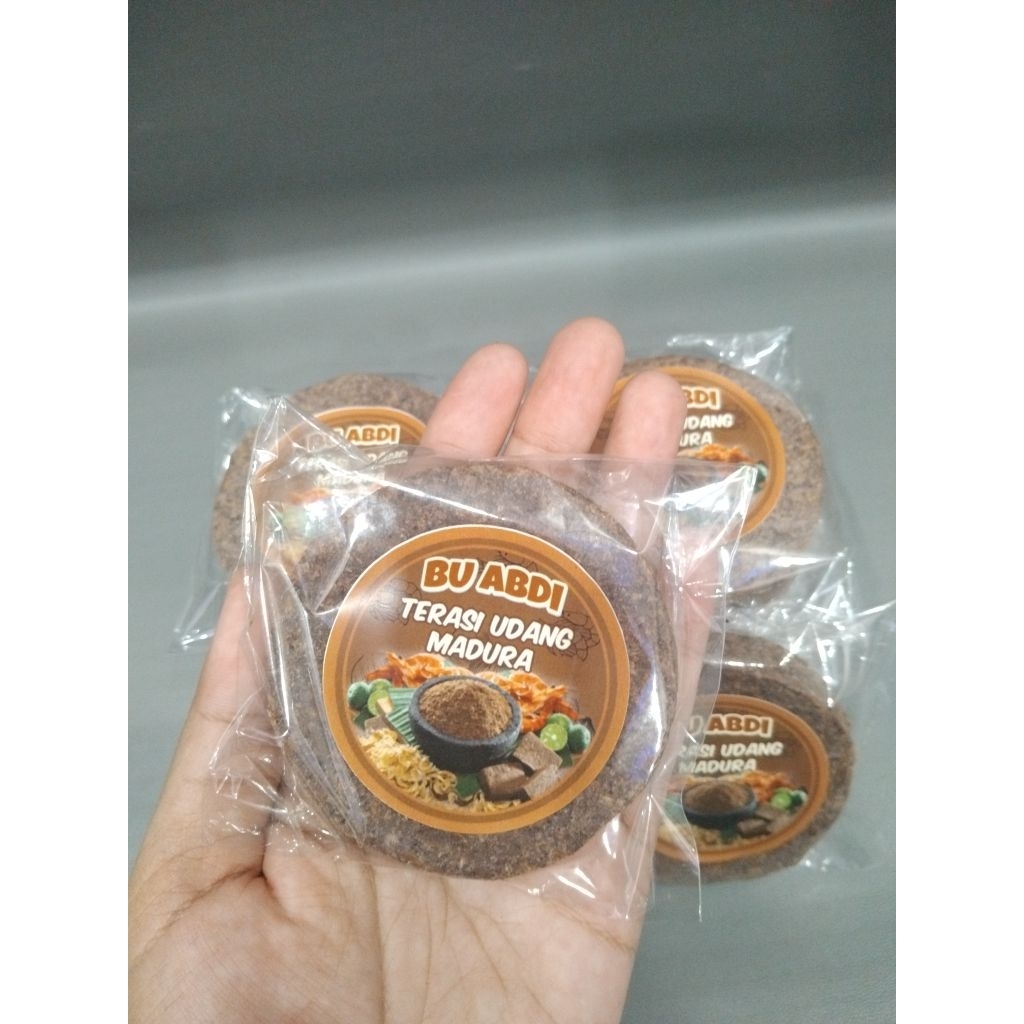 

Terasi Udang Tradisional Madura - 100% Asli Tanpa Pengawet Dan Harum Alami Tersedia Berbagai Ukuran 50gr