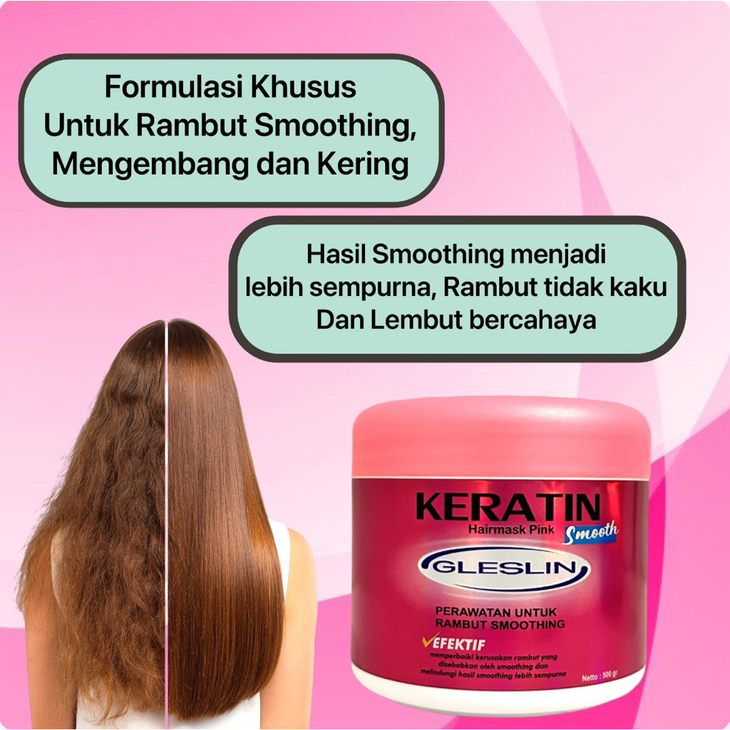 Hair Mask Keratin smooth 250gr / untuk rambut smoothing dan mengembang
