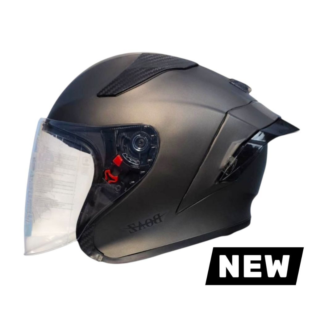helm terbaru ainon visor putih pria wanita dewasa standar sni