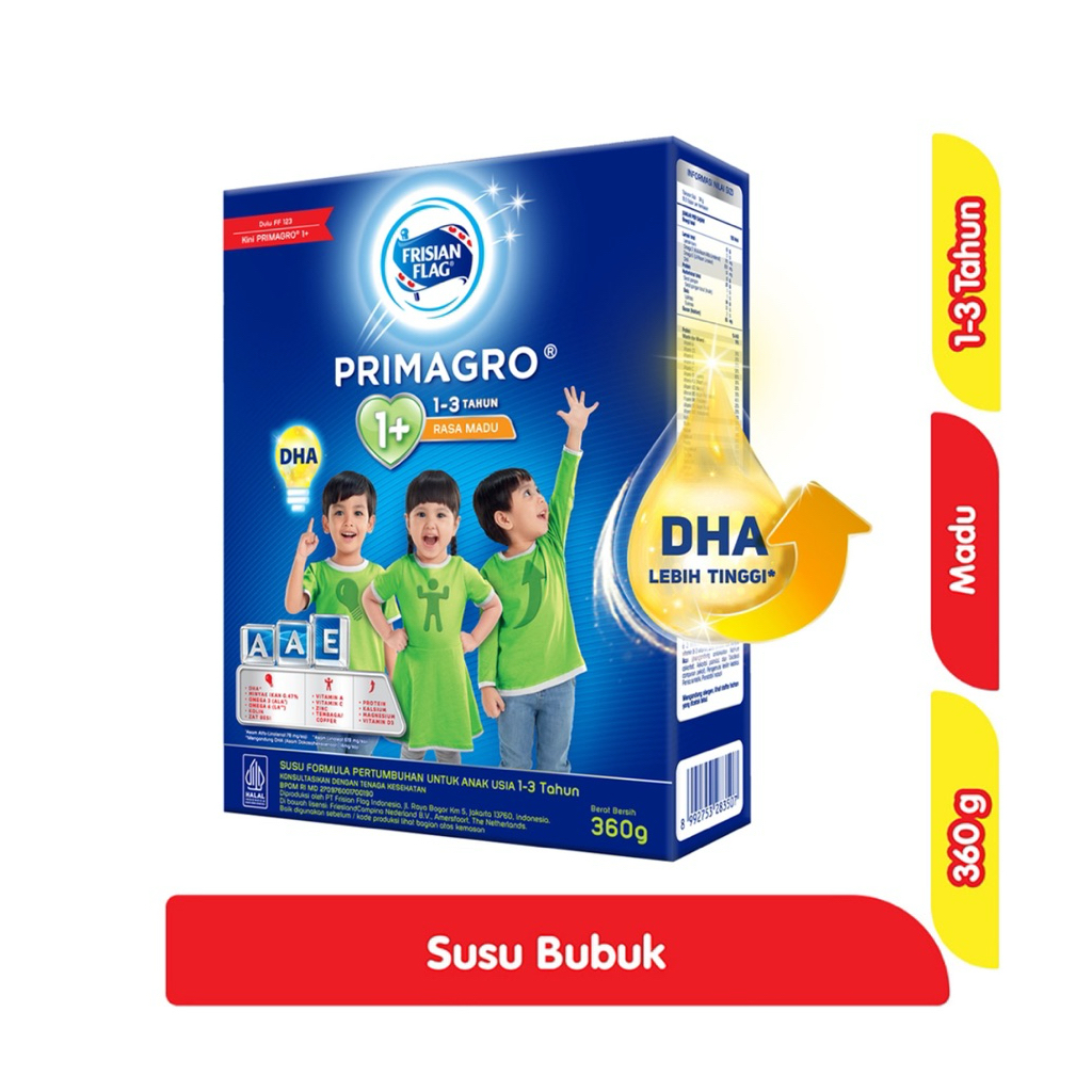 

FRISIAN FLAG Primagro 1+ Susu Pertumbuhan Anak 1-3 Tahun Madu 360 g