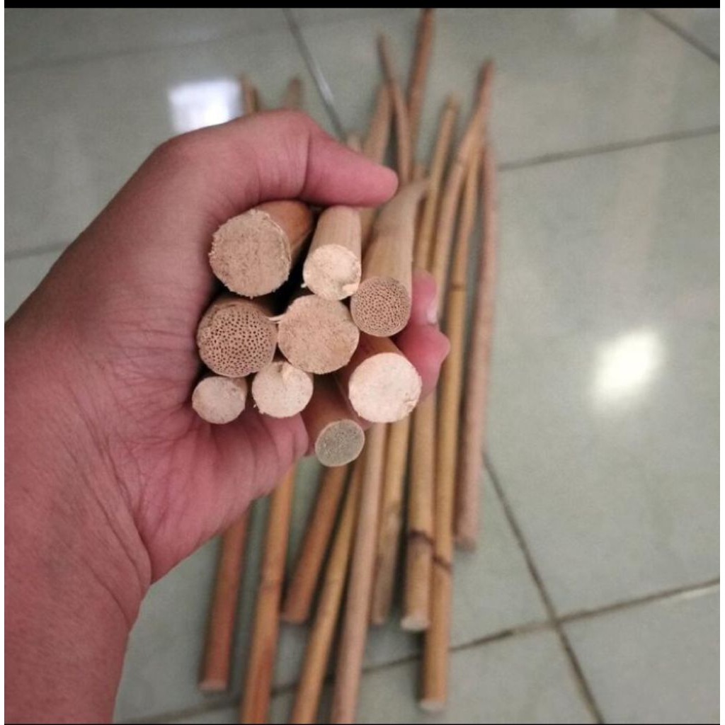 ROTAN BATANGAN KECIL STIK ROTAN KAYU ROTAN KULIT DIAMETER 10-14 mm - kerajinan panjang 100 cm