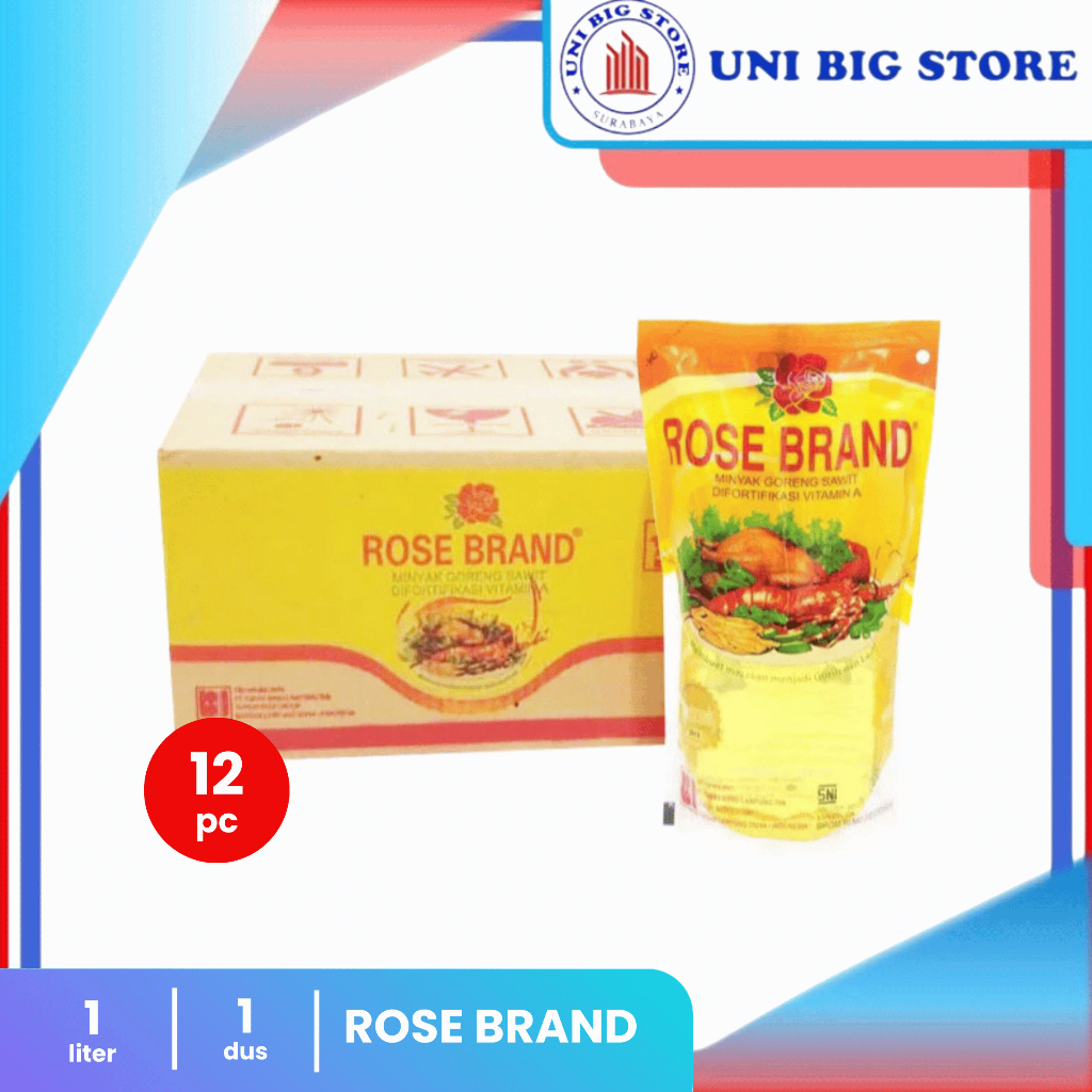 

Rose Brand Minyak Goreng Pouch 1 Liter x 12 pcs DUS