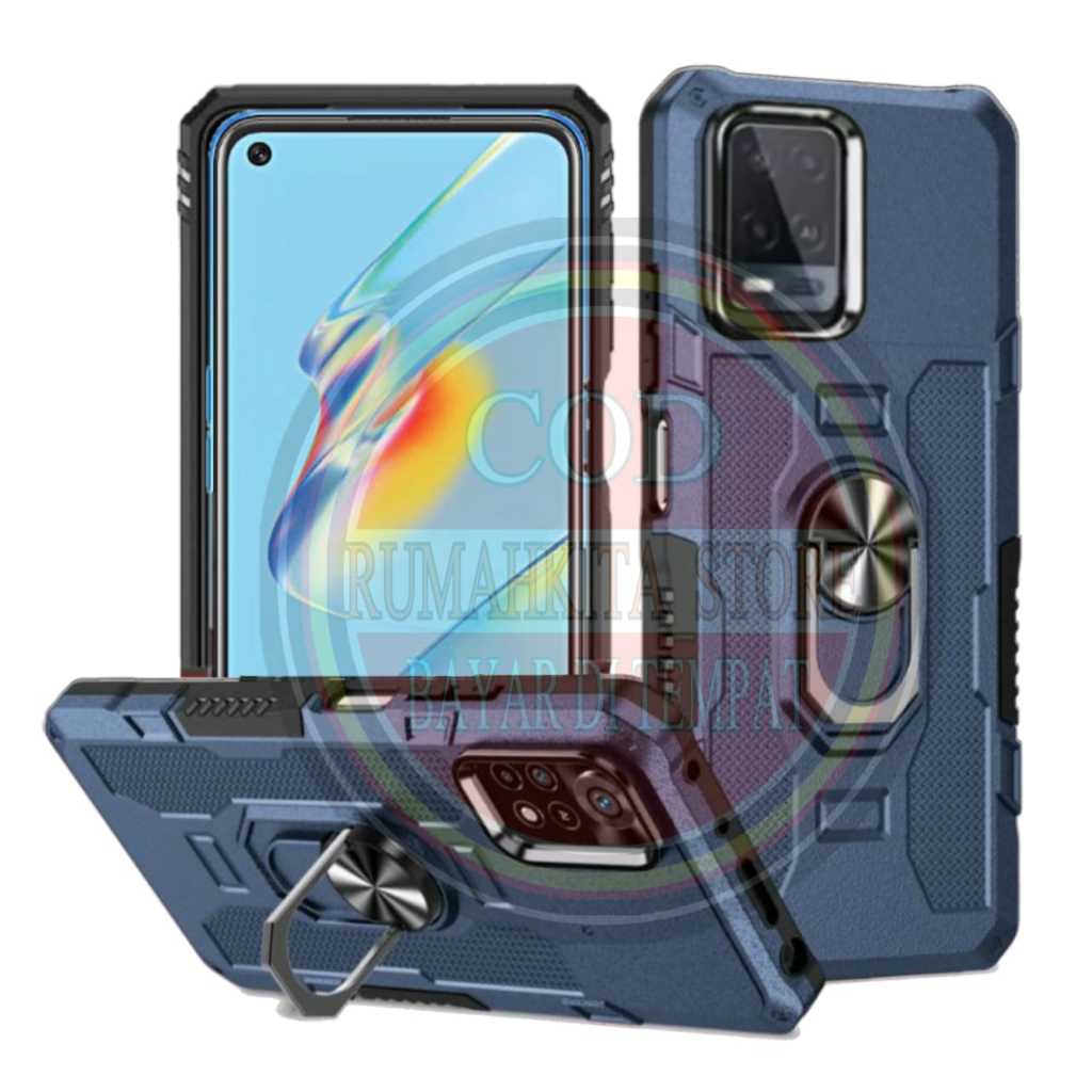 CASING HP OPPO A54/A55 4G CASE ROBOT HIT EYE RING KICK STANDING HARDCASE ROBOT ARMOR