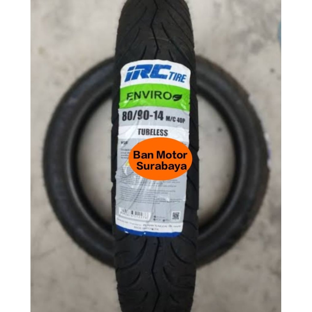 Ban Motor IRC 80/90-14 Enviro Tubeless Ban Depan Beat Vario125