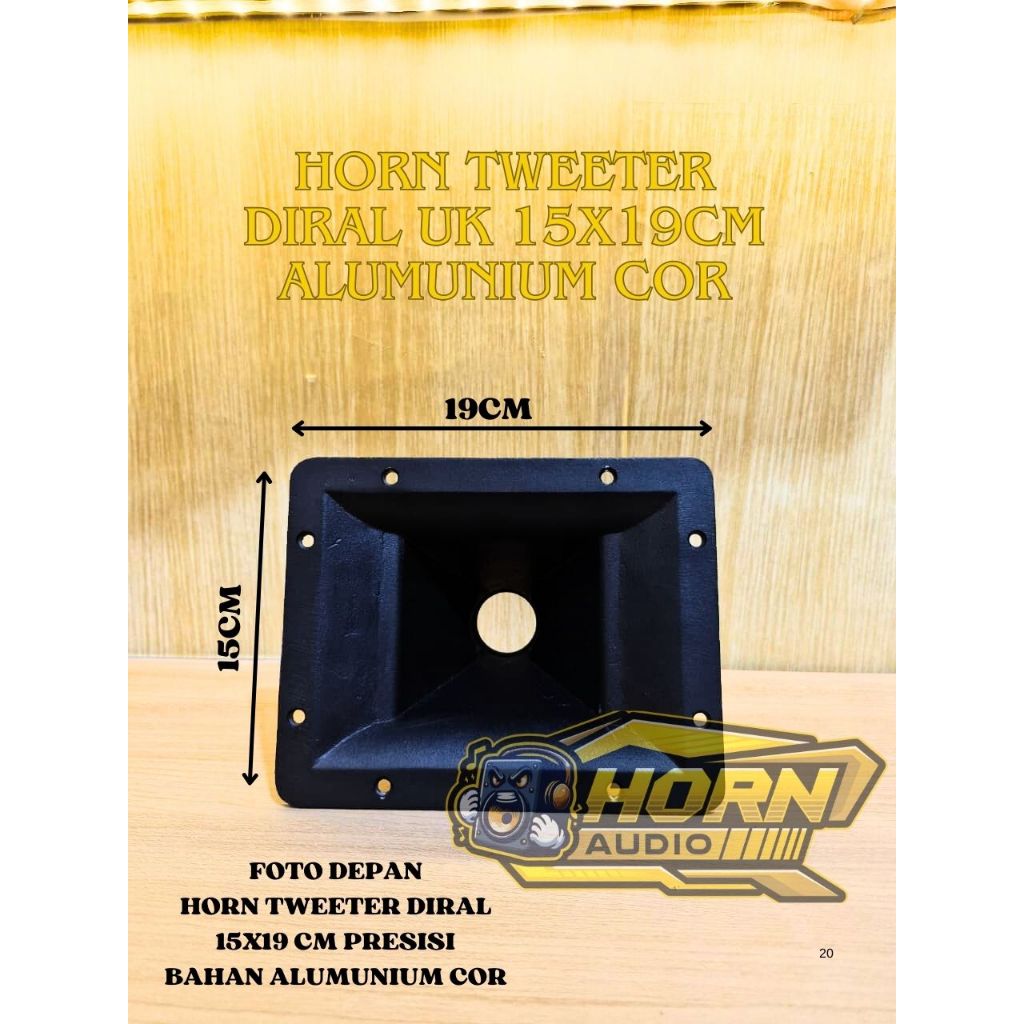 Horn tweeter terlaris uk 15x19 cm berkualitas bahan alumunium