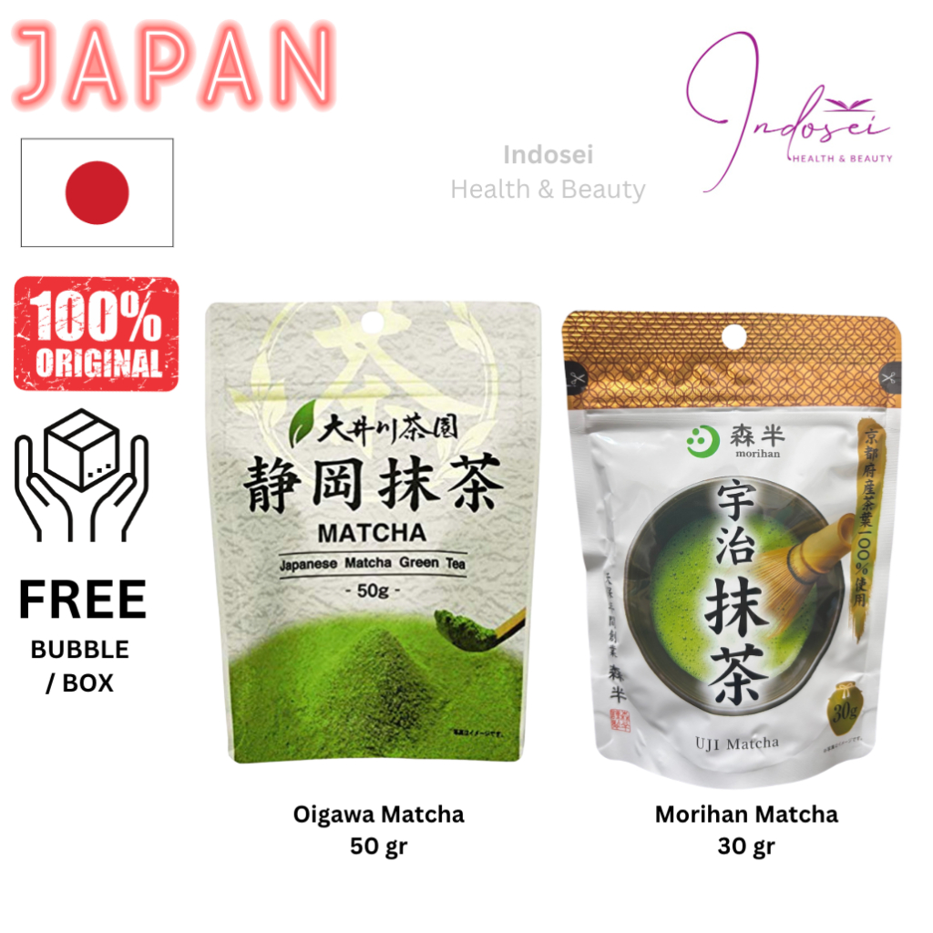 

(EXP 2026) Oigawa Matcha 50 gr | Morihan Matcha 30 gr | Original Pure Matcha Jepang | Japan Matcha