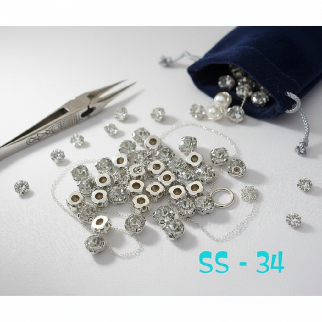 Payet Kristal Diamond Cangkang Bening